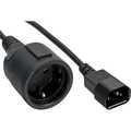 InLine Power Cable C14 plug to German Type F socket black 0.5m