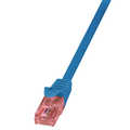 Patch Cable Cat.6 UTP blue 0,25 m LogiLink