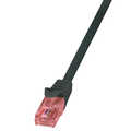 Patch Cable Cat.6 UTP black 0,25 m LogiLink