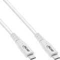 USB4 cable, USB-C male/male, PD 240W, 8K60Hz, TPE, white, 1m