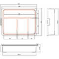 InLine® Small Components Box, 4 compartments, 180x140x40mm, orange