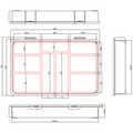 InLine® Small Components Box, 9 compartments, 290x185x45mm, orange