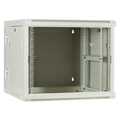 9U witte wandkast (kantelbaar) met glazen deur 600x600x500mm (BxDxH)