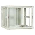 9U witte wandkast (kantelbaar) met glazen deur 600x600x500mm (BxDxH)