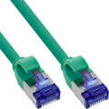 Patch cable slim, Cat.6A, S/FTP, TPE (LSZH) flexible, PoE, green, 25m