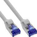 Patch cable slim, Cat.6A, S/FTP, TPE (LSZH) flexible, PoE, grey, 10m