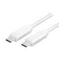 USB 3.2 Gen2 Type-C cable, C/M to USB-C/M, E-mark, PD, 4K/60 Hz, white, 0.5 m