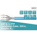 CAT 6A U-FTP installation cable, 500 MHz Eca (EN 50575), AWG 23/1, 305 m drum, sx, blue