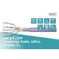 CAT 6 F-UTP installation cable, 250 MHz Eca (EN 50575), AWG 23/1, 100 m paper box, sx, pu