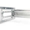 DIN rail holder, 4U, 178x483x223 mm, galvanized incl. din rail, variable depth and height