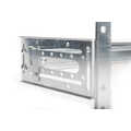 DIN rail holder, 4U, 178x483x223 mm, galvanized incl. din rail, variable depth and height