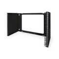 8U wall mounting patch bracket, 372x505x250 mm adjustable depth, stackable, black (RAL 9005)