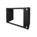 8U wall mounting patch bracket, 372x505x250 mm adjustable depth, stackable, black (RAL 9005)