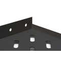 1U fixed shelf for racks from 400 mm depth 45x482x250 mm, up to 15 kg, black (RAL 9005)