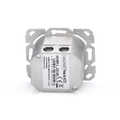 CAT 6A Class EA network outlet, shielded, 2x RJ45 LSA, pure white, flush mount, vert. cable install.