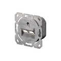 CAT 6A Class EA network outlet, shielded, 2x RJ45 LSA, pure white, surf. mount, vert. cable install.