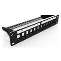 Modular Patch Panel, shielded, 12-Port Blank,1U,254mm (10