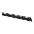 CAT 6 Patch Panel, unshielded, 24-port RJ45 24-port RJ45, 8P8C, LSA, 1U, bl, 482x44x109 mm, bl