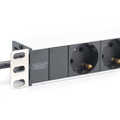 1U Aluminum PDU, rackmountable, 8x safety outlet 16A, 4000W, 250VAC 50/60Hz,