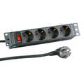 10“ 1HE power strip 4 x CEE 7/3 with switch