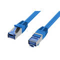 RJ45 Patch cable S/FTP, Cat.6A, Cat.7 Raw cable TPE superflex, blue, 0,15m