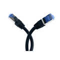 RJ45 Patch cable S/FTP, Cat.6A, Cat.7 Raw cable TPE superflex, zwart, 0,25m