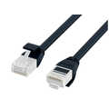 RJ45 Patch Cord Cat.6A U/UTP TPE 3,6mm ultraflex black 0.5m