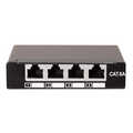 Cat.6A mini distributor,  4 ports, shielded