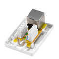 Cat.6A Surface Mounted Box 1 x RJ45, shielded