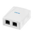 Cat.6A Surface Mounted Box 2 x RJ45, unshielded