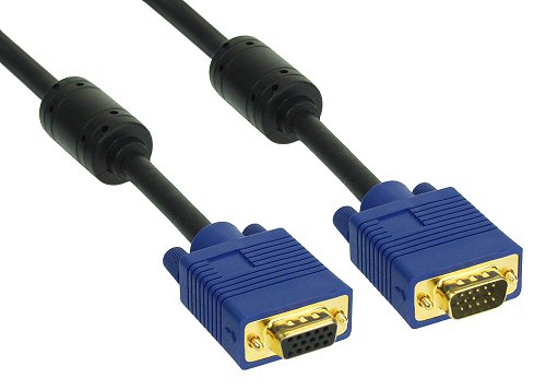 Naar omschrijving van 17711S - InLine S-VGA kabel,  Premium, zwart 15HD M/V, 15m