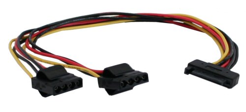 Naar omschrijving van 29684 - InLine SATA Y-voedingskabel,  SATA socket naar 2 x 13.34 cm (5.25Inch) stekker, 30 cm