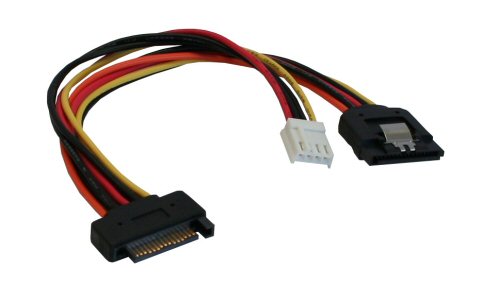 Naar omschrijving van 29691 - InLine SATA voedingsadapterkabel,  SATA V naar SATA M + 8.89cm (3.5Inch) M