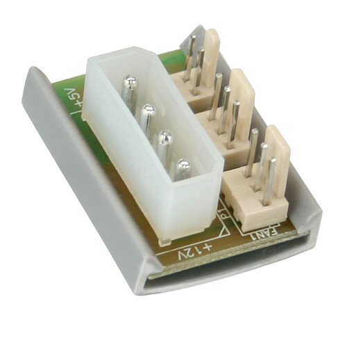 Naar omschrijving van 33008A - InLine PC Fan Multi Power Port Adapter Molex 5.25