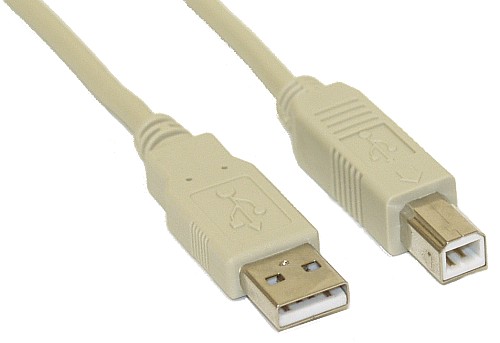 Naar omschrijving van 34550H - InLine USB 2.0 kabel,  beige, AM/BM, 10m