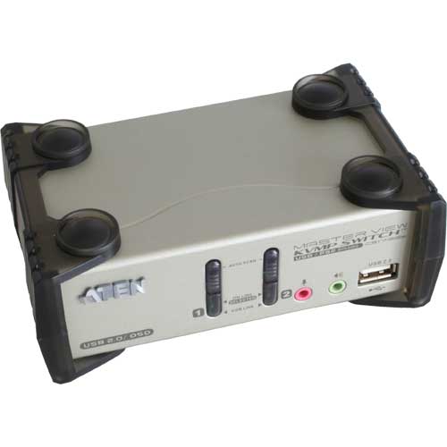 Naar omschrijving van 60652Y - KVM Switch, 2-fach, ATEN CS1732B, USB, PS/2, Audio, OSD