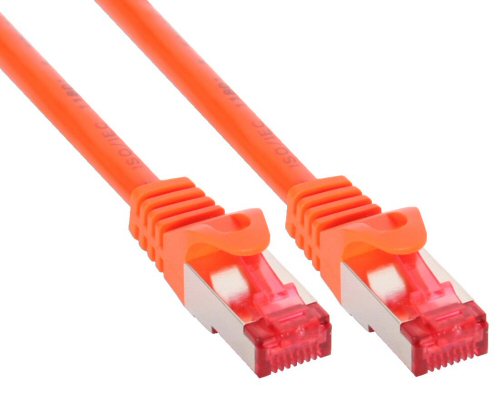 Naar omschrijving van 76433O - InLine Patchkabel,  S/FTP/PiMF, Cat. 6, oranje, 0.3m