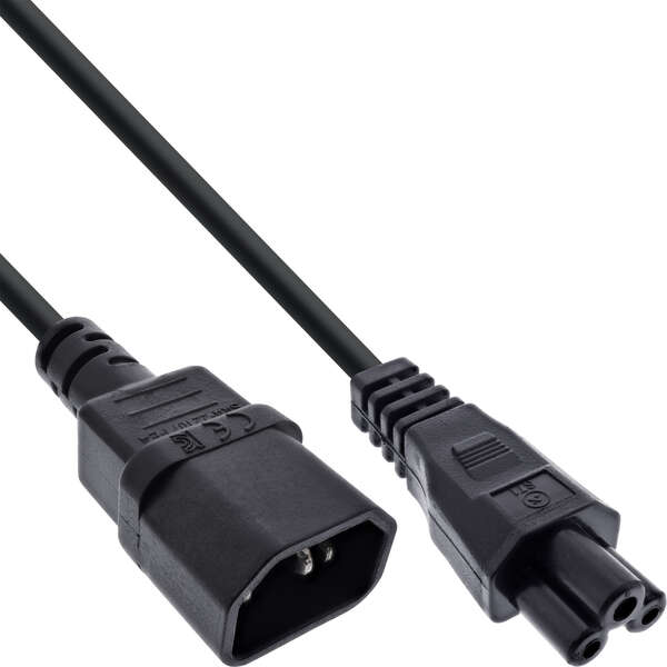 Naar omschrijving van 16555 - InLine® Power cable, C14 socket to C5 connector, black, 5m