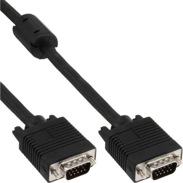 Naar omschrijving van 17715B - InLine S-VGA kabel,  zwart, 15HD M/M, 1.5m