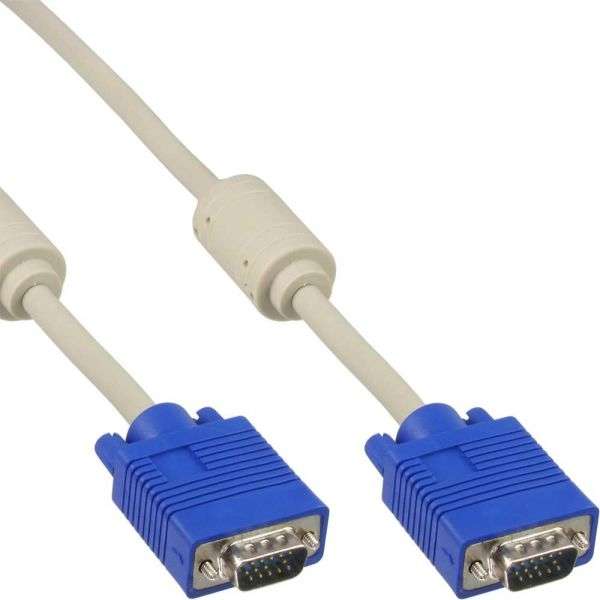 Naar omschrijving van 17702 - InLine S-VGA kabel, grijs, 15HD M/M, 1m