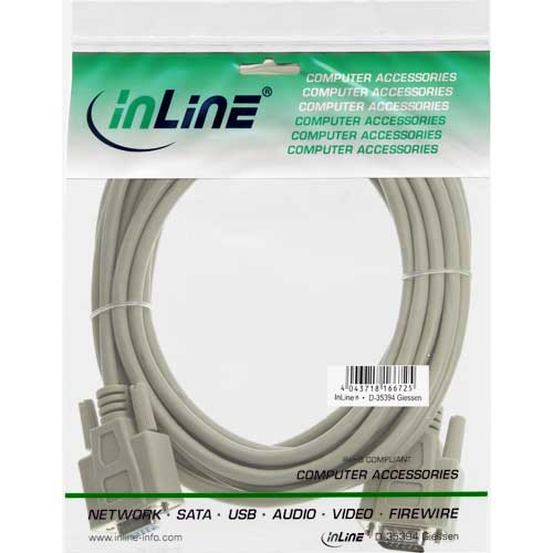 Naar omschrijving van 17735 - InLine VGA kabel,  beige, 15HD M/V, 5m