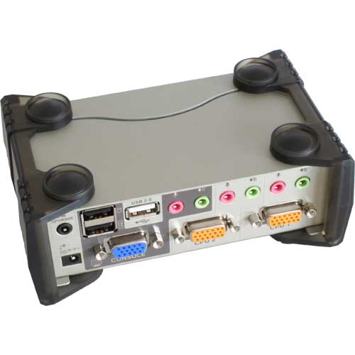 Naar omschrijving van 60652Y - KVM Switch, 2-fach, ATEN CS1732B, USB, PS/2, Audio, OSD