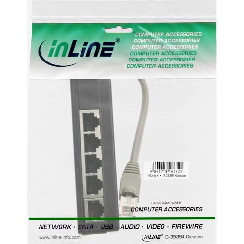 Naar omschrijving van 69935 - InLine ISDN verdeeldoos  5x RJ45 Bu, 15cm kabel, met eindweerstanden