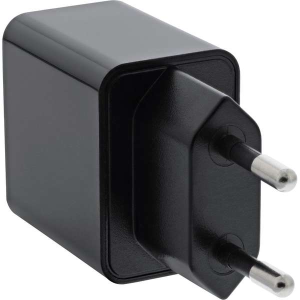 Naar omschrijving van 31507B - InLine USB Power Adapter Single, 100-240V to 5V/2.5A, black