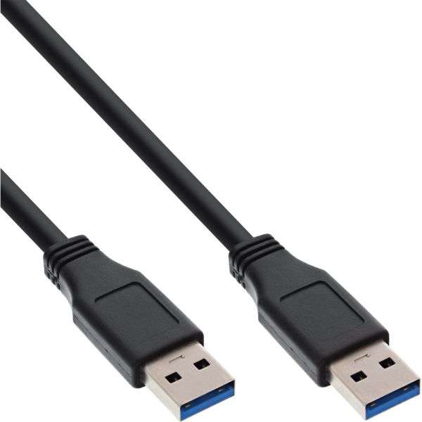 Naar omschrijving van 35210 - USB3.0 black connection cable Am-Am 1M