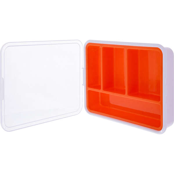 Naar omschrijving van 43009H - InLine® Small Components Box, 4 compartments, 180x140x40mm, orange