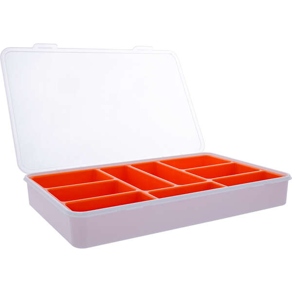 Naar omschrijving van 43009I - InLine® Small Components Box, 9 compartments, 290x185x45mm, orange