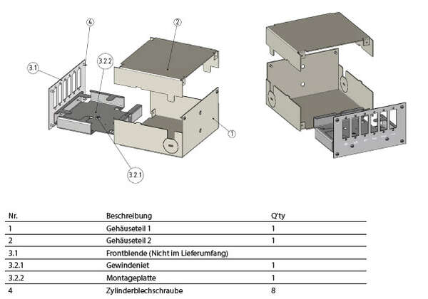 Naar omschrijving van 53705-1V3 - Din Rail Splice box zonder front