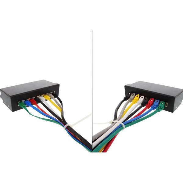 Naar omschrijving van 71605S - InLine Platte patchkabel,  UTP, Cat. 6, zwart, 5m