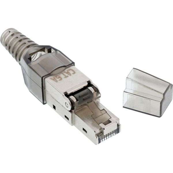 Naar omschrijving van 76204A - InLine RJ45 plug Cat.6A 500MHz, field-plug, shielded